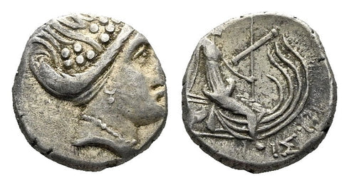 Ancient Greek silver coin from Euboea, Histiaia - Tetrobol circa 3-2 century BC